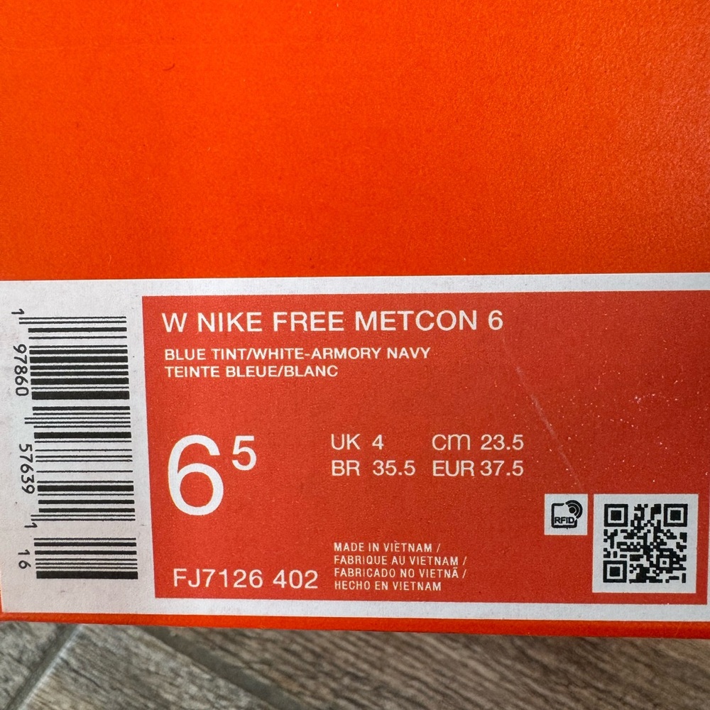 Brand New Nike Free Metcon 6 Women’s Workout Shoes “Blue Tint” FJ7126 402 No Lid - Picture 12 of 15